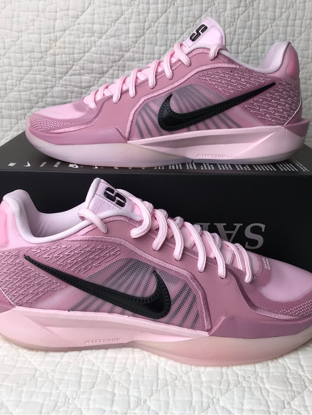 Nike Sabrina 2 Shoes Women’s SZ 7 Pink Foam Black FQ2174-601